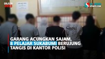 Garang Acungkan Sajam, 8 Pelajar Sukabumi Berujung Tangis di Kantor Polisi