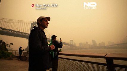 شاهد: مدينة من الضباب والدخان .. حرائق كندا تصبغ أجواء نيويورك باللون البرتقالي