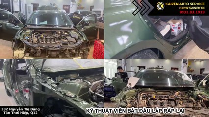 Sơn Đổi Màu Nguyên Xe Mazda 6 - Toàn bộ quá trình Sơn và Sửa chữa tại Gara ô tô Kaizen Quận 12