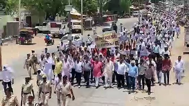 भूमाफिया के विरोध में निकाली जन आक्रोश रैली