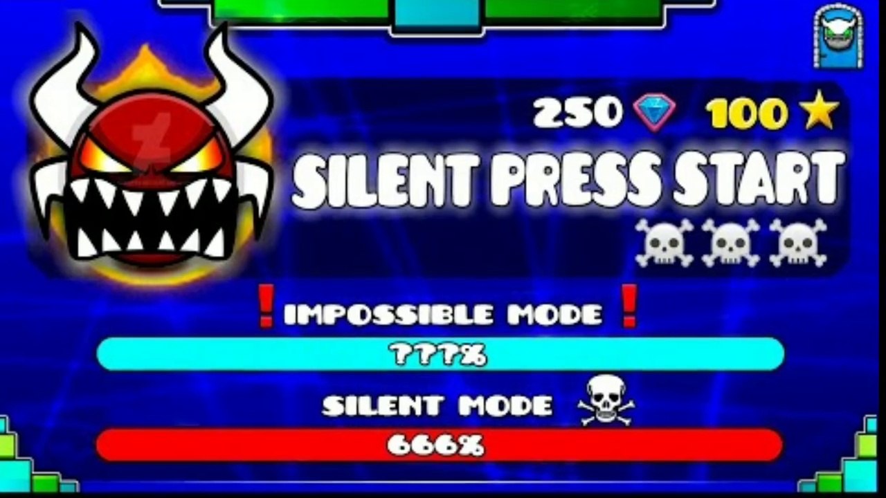 IMPOSSIBLE LEVEL] "SILENT PRESS START" !!! - GEOMETRY DASH 2.11!! - video  Dailymotion