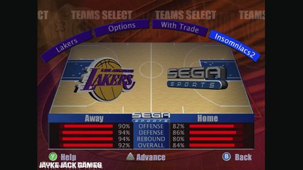 NBA 2K - Sega Dreamcast - Los Angeles Lakers vs. San Rafael Insomniacs2