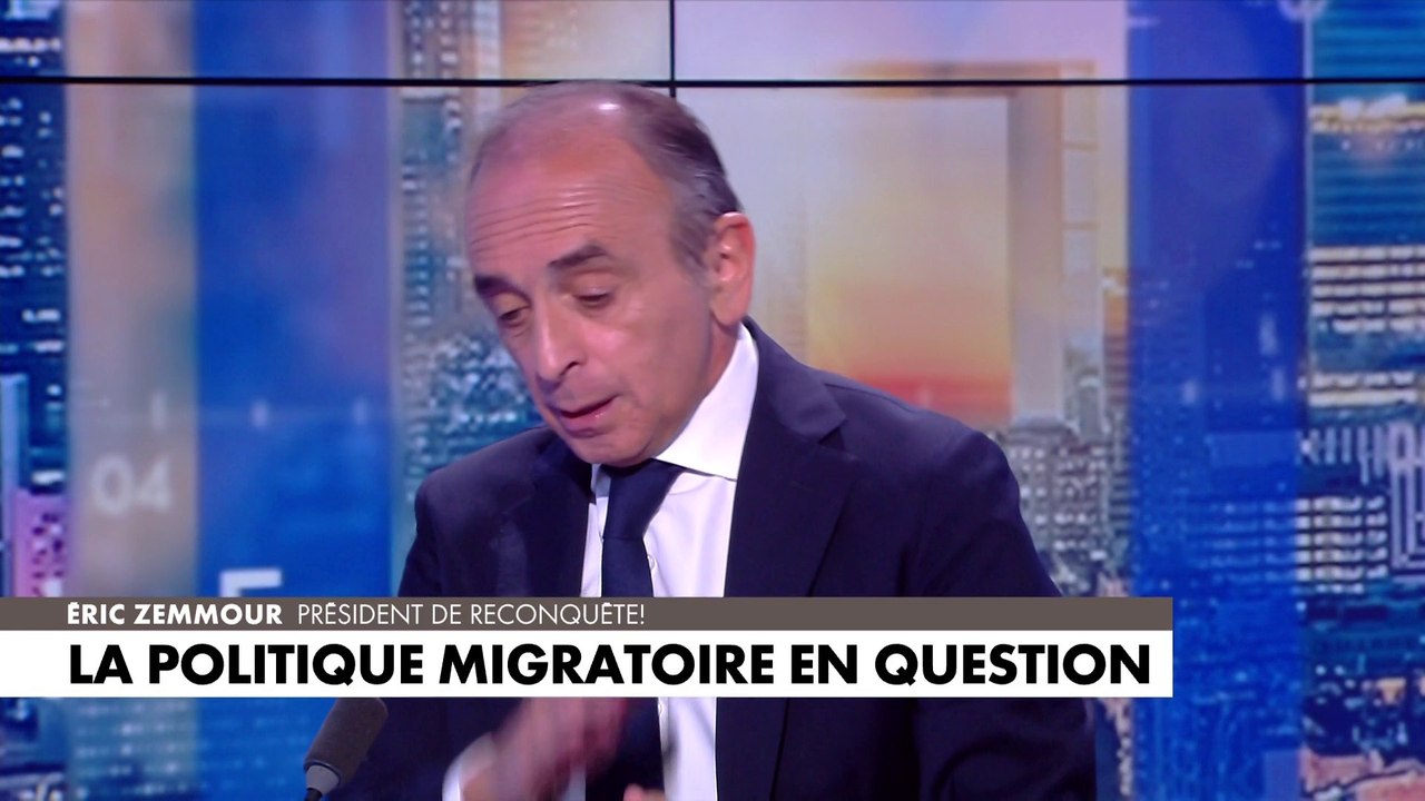 Éric Zemmour : «Ce que je vois c'est que c'est le produit de cette immigration complètement folle que nous laissons faire depuis 40 ans, qui est en train de détruire notre pays»