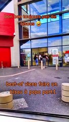 chloé fais bisou à papa