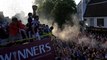 West Ham fans line streets to give players heroes’ welcome after Europa Conference League win