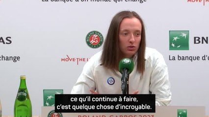 Roland-Garros - Swiatek : "Ce qu'a fait Rafa Nadal ici, c'est totalement hors de ma portée"