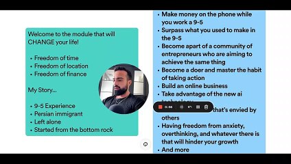 WELCOME TO THE MODULE THAT WILL CHANGE YOUR LIFE