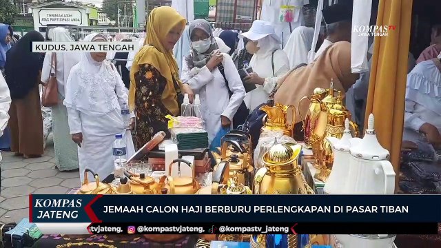 Jemaah Calon Haji Berburu Perlengkapan di Pasar Tiban
