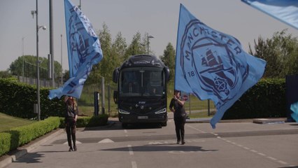 City players depart Manchester for Champions League final