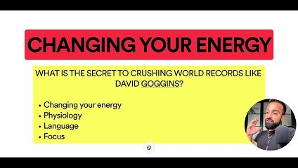 CHANGING YOUR ENERGY