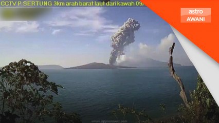 Gunung berapi Anak Krakatau meletus dua kali