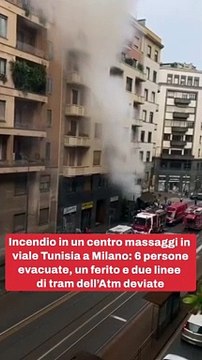 Milano, incendio distrugge un centro massaggi?di viale Tunisia: 6 persone evacuate