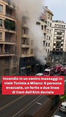 Milano, incendio distrugge un centro massaggi?di viale Tunisia: 6 persone evacuate