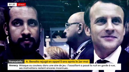 Au cœur d'un scandale politique à rebondissements, l'ex-chargé de mission de l'Elysée Alexandre Benalla est rejugé à partir d'aujourd'hui pour des violences lors du 1er mai 2018 - VIDEO