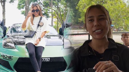Hobi orang kaya! Dah puas mekap kereta, gadis cantik ini minat drift pula