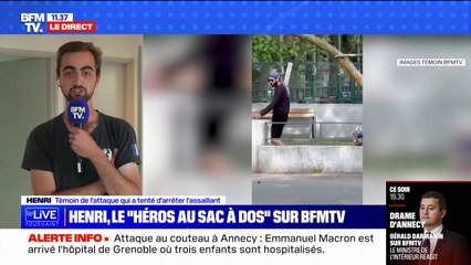 Annecy: "Je n'ai même pas réfléchi, c'était impossible de laisser des êtres sans défense être attaqués", témoigne Henri, le "héros au sac à dos"