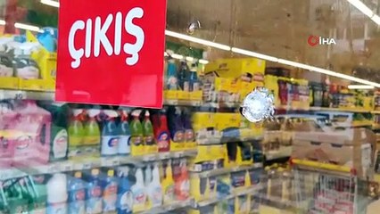 Markete pompalı tüfekle saldırı