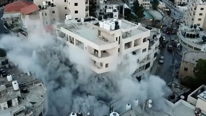 Moment West Bank home of Palestinian assailant blasted by Israeli army