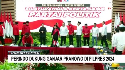Perindo-PDIP Tandatangani Kerja Sama Politik, Perindo Nyatakan Dukungan untuk Ganjar