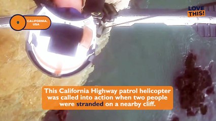 DRAMATIC FOOTAGE of Helicopter Cliff Rescue!