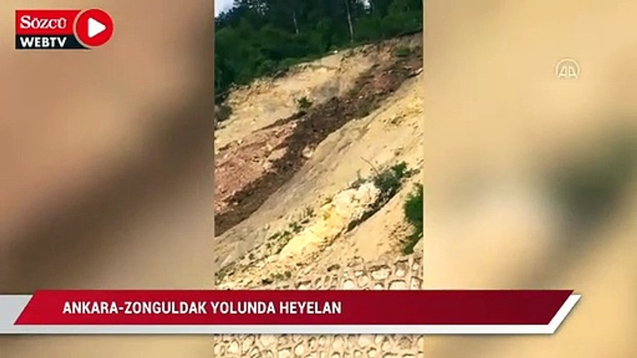 Ankara-Zonguldak yolu, Bolu kesimindeki heyelan nedeniyle tek yönlü trafiğe kapatıldı