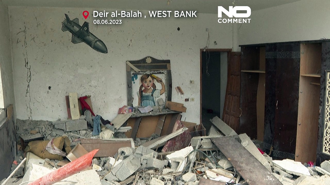 Gazstreifen: Wandbilder zeigen Horror des Nahostkonflikts