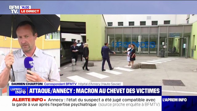 Attaque au couteau: Emmanuel et Brigitte Macron sont arrivés au CHU d'Annecy où se trouve l'adulte grièvement blessé