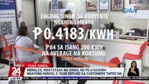 Meralco, magtataas ng singil ng P0.4183/kWh ngayong Hunyo; 2-year refund sa customers tapos na | 24 Oras