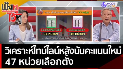 วิเคราะห์ไทม์ไลน์ หลังนับคะแนนใหม่ 47 หน่วยเลือกตั้ง | ฟังหูไว้หู  (8 มิ.ย. 66)
