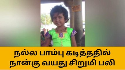 மதுரை: அடுத்தடுத்து சோகம்! பாம்பு கடித்து சிறுமி பலி