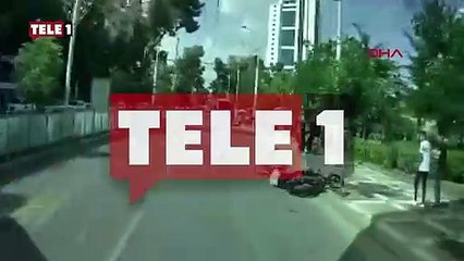 Motosiklet ile bisiklet çarpıştı! Otobüsün altında kalmaktan kıl payı kurtuldular