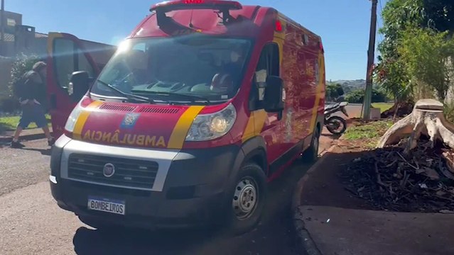 Entregador tem suspeita de fratura nas costelas após acidente de trânsito no Periolo