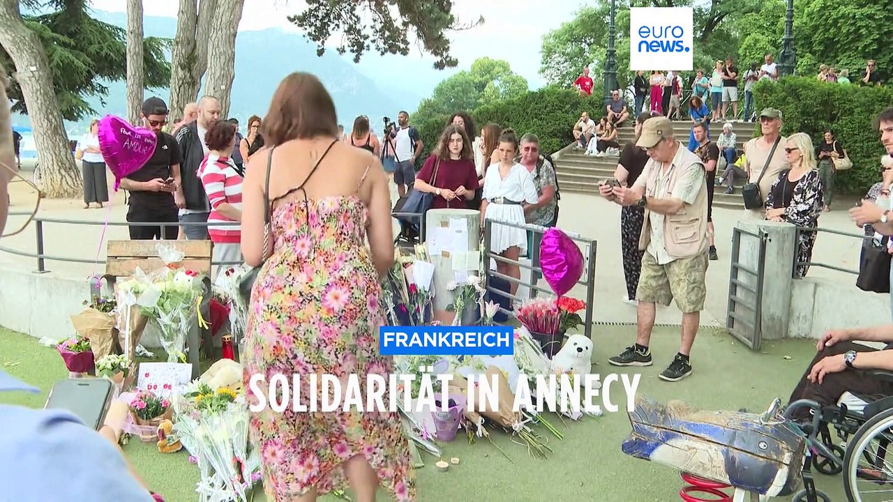 Nach Messerangriff in Annecy: Menschen zeigen Solidarität