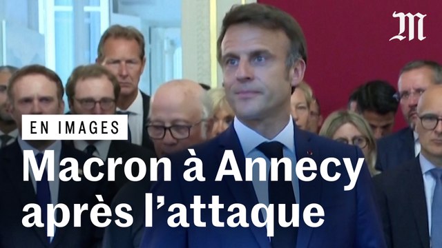 Attaque au couteau à Annecy : Macron félicite les secours et Henri, qui a poursuivi l'assaillant