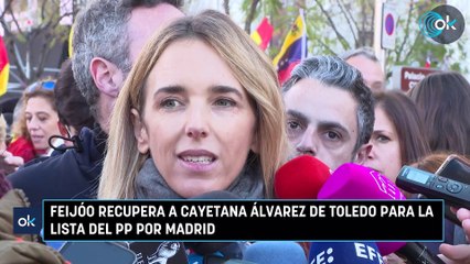Feijóo recupera a Cayetana Álvarez de Toledo para la lista del PP por Madrid
