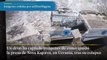 Un dron capta imágenes de la presa destruida en Nova Kajovka