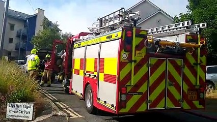 Fire crews on Infirmary Road