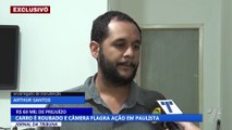 Carro é roubado e câmera flagra ação em Paulista