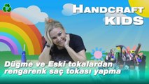 Düğme ve Eski tokalardan rengarenk saç tokası yapma 2 - Handcraft TV Kids