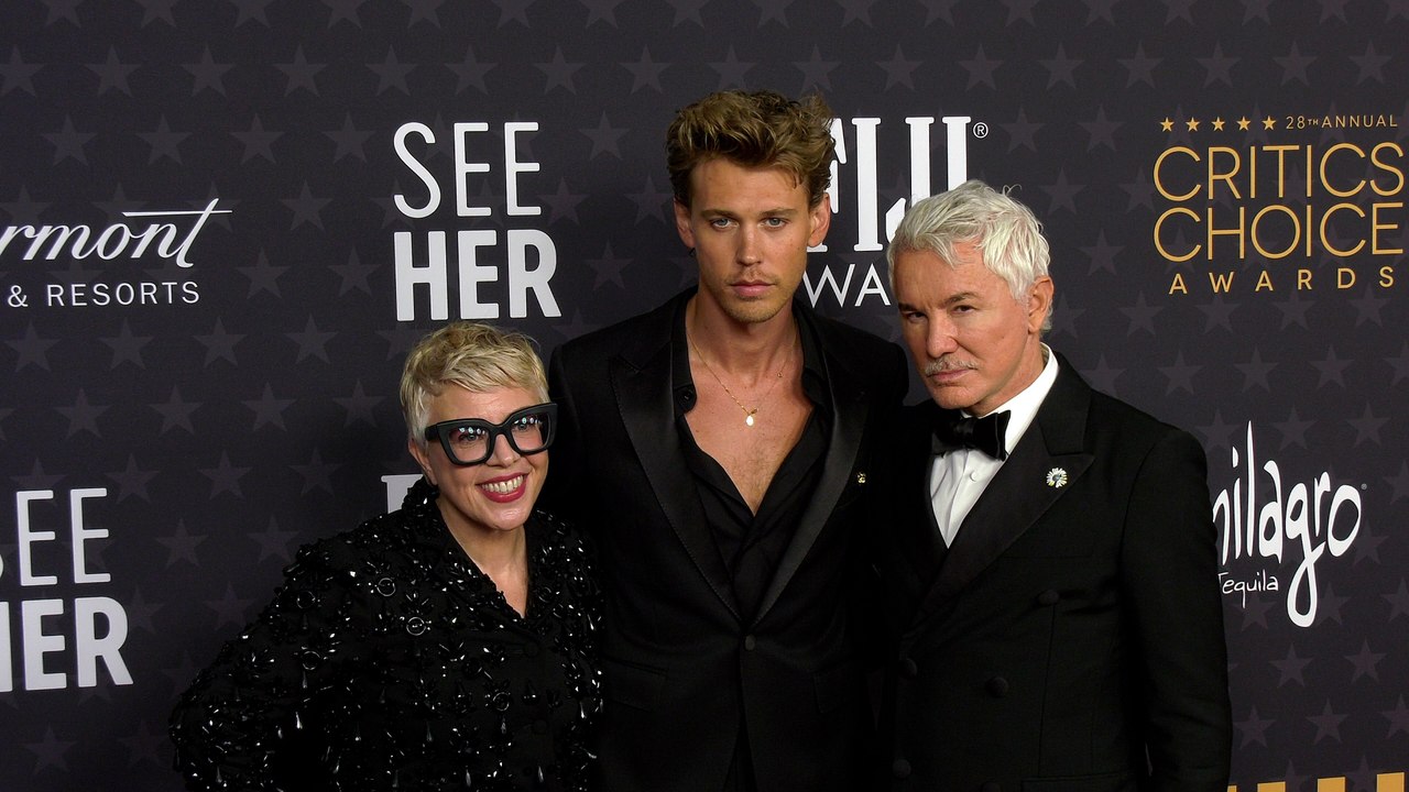 Catherine Martin, Austin Butler, Baz Luhrmann 2023 Critics Choice Awards Red Carpet Arrivals