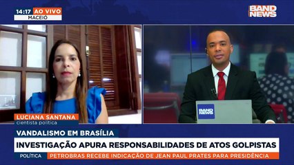 "Intervenção na Justiça Eleitoral", diz Luciana Santana | BandNews TV 16/01/2023 10:01:55