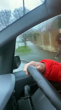 Flooding caused by burst water main