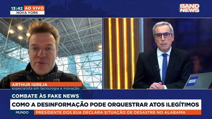 "Existem pessoas que procuram ativamente receber fake news", afirma Arthur Igreja, especialista em tecnologia 16/01/2023 11:21:47