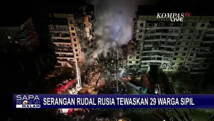 Download Video: Serangan Rudal Rusia Tewaskan 29 Warga Sipil di Dnipro Ukraina