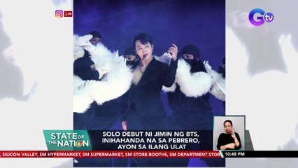 Solo debut ni Jimin ng BTS, inihahanda na sa Pebrero, ayon sa ilang ulat | SONA