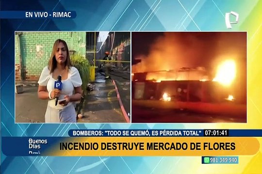 Tragedia en el Rímac: incendio destruye locales del mercado de Flores Santa Rosa
