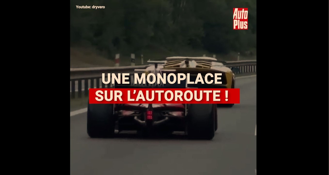 Une monoplace de F1 sur l'autoroute !