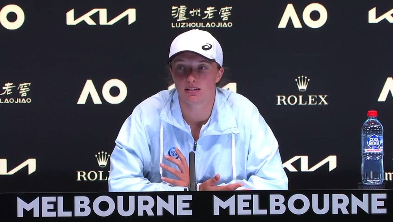 Open d'Australie 2023 - Iga Swiatek : "It's beginning of the season. First match of a first Grand Slam. So always tough. Jule is not an easy opponent, so I'm happy I'm through and going to be able to play more matches here"