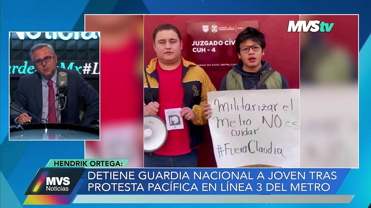 Hendrick Ortega, detenido por manifestarse con una cartulina