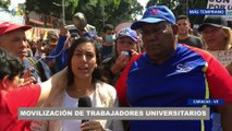 Movilización de trabajadores universitarios en Caracas - 16Ene @VPItv